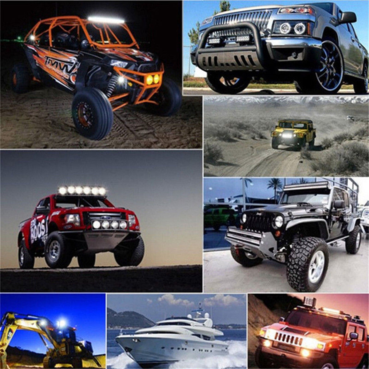 Barra de luz de trabajo LED 5 pulgadas 168 W lámpara antiniebla todoterreno 4x4 accesorios para automóvil- - Image 3