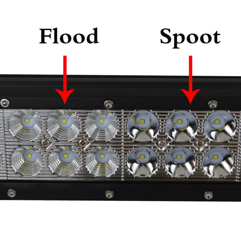 COMBO BARRA DE LUZ LED 12"" PULGADAS 72W LÁMPARA DE CONDUCCIÓN TODOTERRENO 4X4 TRABAJO ATV 12V 24V Reino Unido- - Image 4