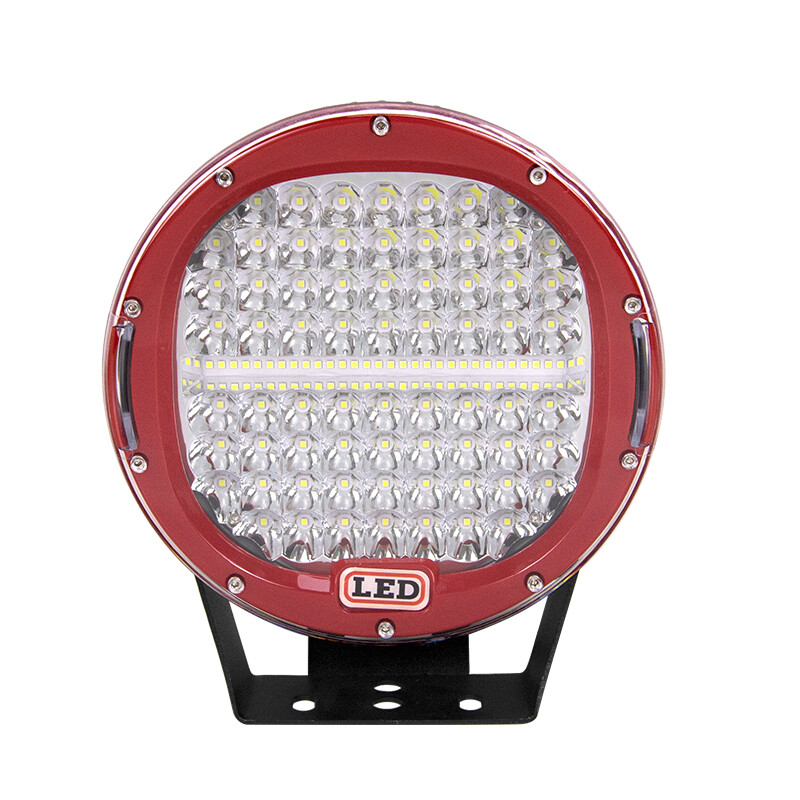 2X 9inch Red 294W Round Spot Driving LED Work Light For 4WD Offroad Jeep - Image 4