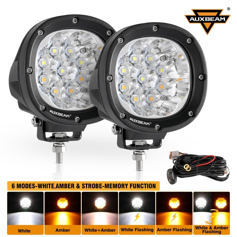 AUXBEAM 2X 4" pulgadas LED Trabajo Luz de Conducción Spot Lámpara para Jeep Offroad SUV 4x4 ATV- - Image 2
