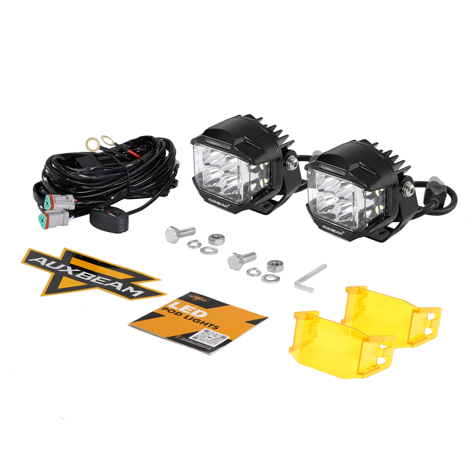 AUXBEAM 4" pulgadas 92W LED faros antiniebla de conducción DRL todoterreno camión SUV UTV 4x4- - Image 5