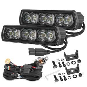 2x 6inch LED Work Light Bar Spot Pods Offroad Driving Truck 4WD SUV ATV Fog Lamp