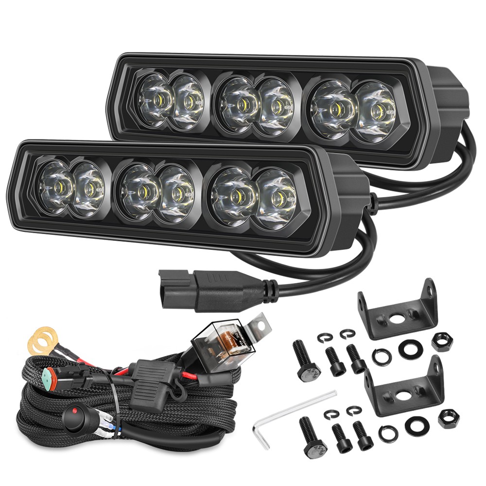 2x 6inch LED Work Light Bar Spot Pods Offroad Driving Truck 4WD SUV ATV Fog Lamp