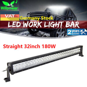 32" 180W LED Light Bar Spot Flood Combo Work Lamp 4x4WD Boat UTE Driving ATV Car