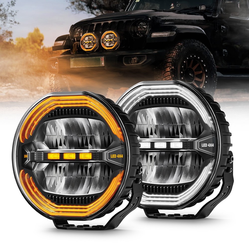 AUXBEAM 9" LED Luz de Trabajo Vainas Offroad Lámpara de Conducción DRL para SUV UTV ATV 4x4- - Image 2