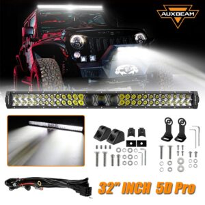 AUXBEAM 5D-PRO Series 32" Barra de Luz LED Lámpara de Conducción Todoterreno ATV 4x4 Para Hummer-