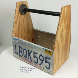 Tool Box Patina License Plate Art Craft Handmade USA PA Toolbox Automotive Decor