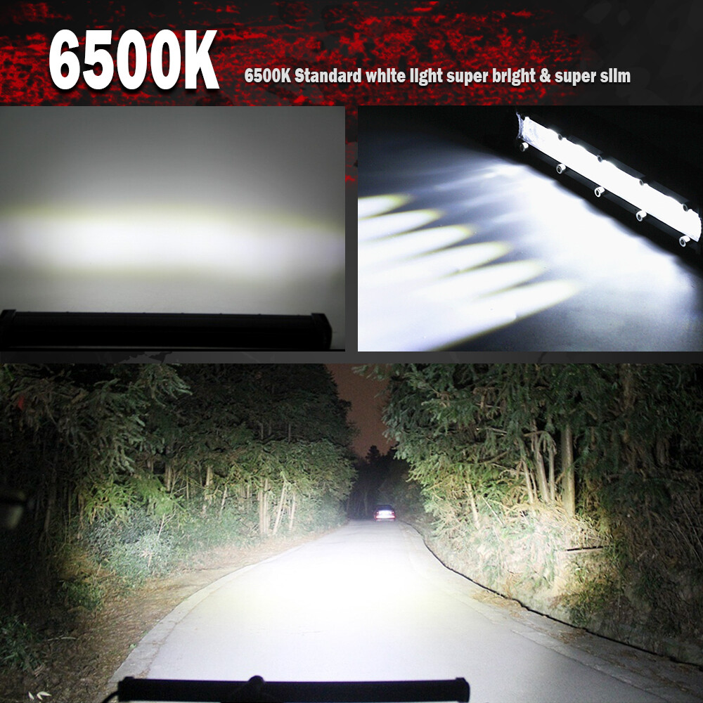Par de mini barras de luz de trabajo LED de 7" punto inundación conducción todoterreno ATV 4x4 SUV UTV UTE- - Image 2