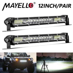 PAR DE BARRAS DE LUZ LED más delgadas de 12 pulgadas niebla todoterreno DRL camión 4x4 UTV SUV ATV barco-