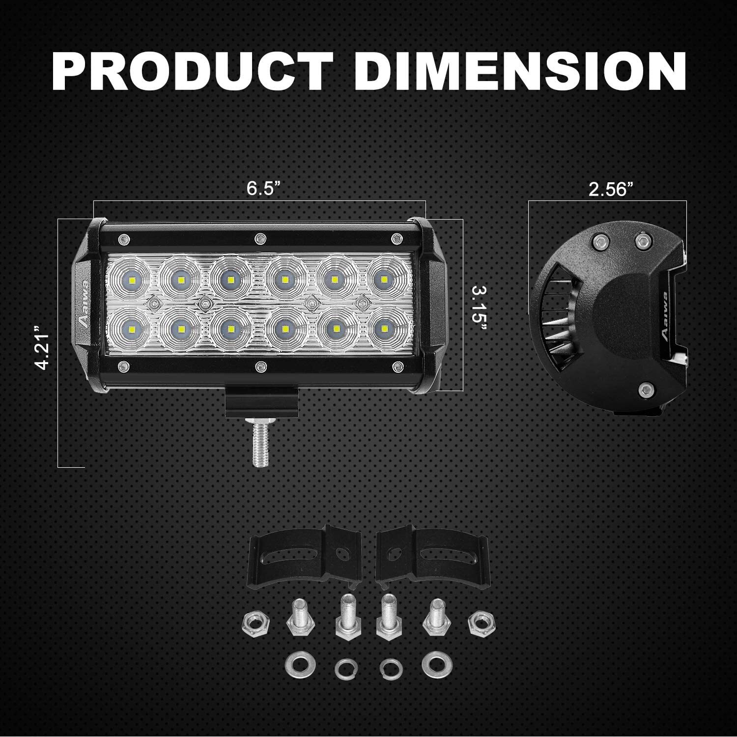 4x 7 pulgadas 144W LED barras de luz de trabajo haz de inundación niebla para conducir camión todoterreno 4x4- - Image 2