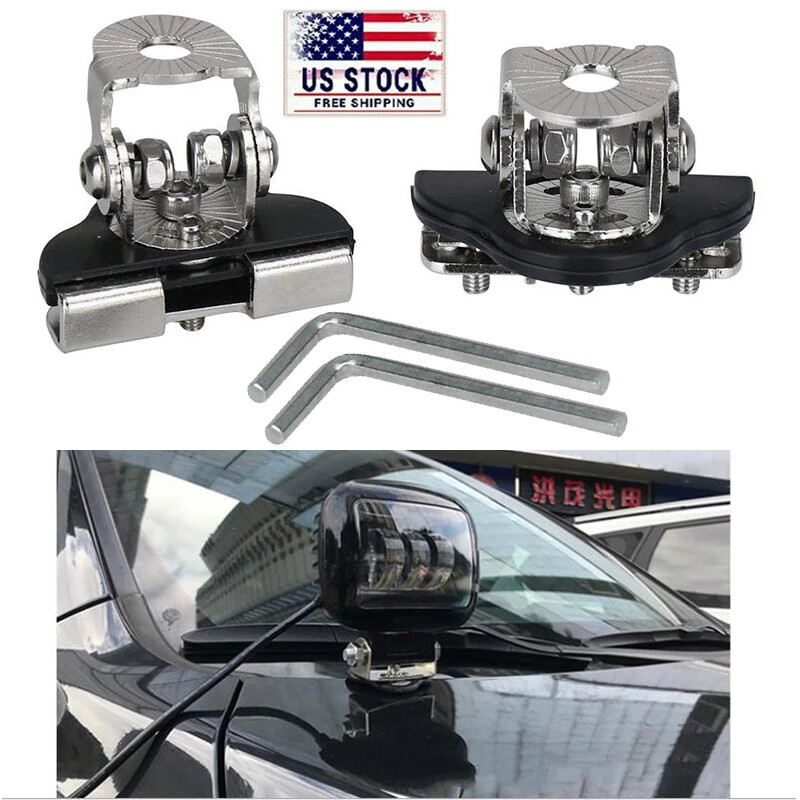 Soporte de abrazadera de montaje de capó de pilar A para automóvil 4X4 4x4 para barra de luz LED todoterreno-