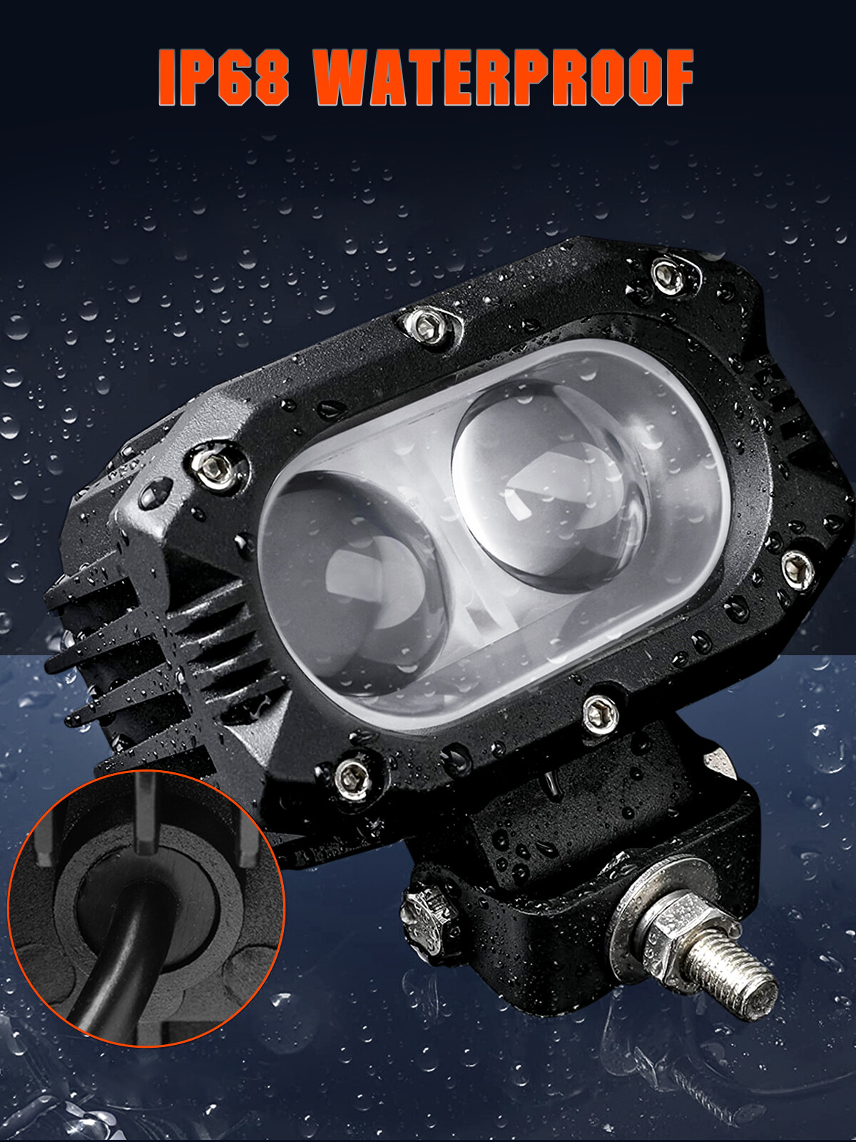 2x Barra de luces LED de trabajo de 4" lnch 4x4 todoterreno vainas antiniebla ATV SUV UTV lámpara de conducción- - Image 5
