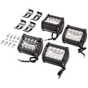 Juego de 4 4 4" 12V 120W LED Barra de Luz de Trabajo Punto Inundación Conducción Tractor Todoterreno 4x4-