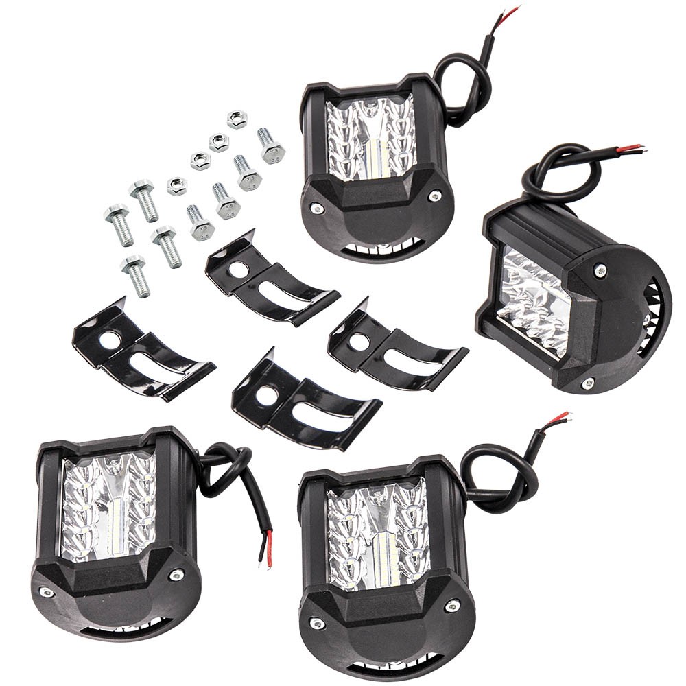 4x 4" pulgadas 12V 120W LED barra de luz de trabajo cápsulas de inundación conducción todoterreno tractor 4x4- - Image 2
