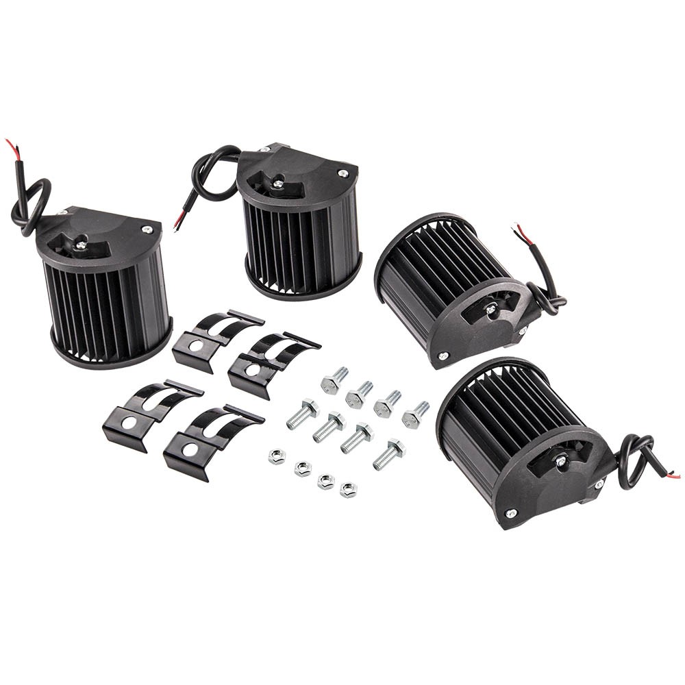 4x 4"Inch 12V 120W LED Work Lights Bar Flood Pods Driving Off-Road Tractor 4WD - Image 2