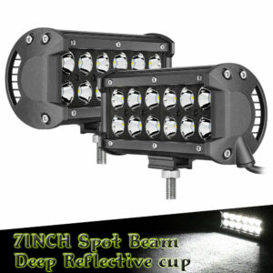Barras de luz LED de doble fila de 7 pulgadas punto conducción dentro y fuera de carretera UTV 4x4 SUV respaldo -