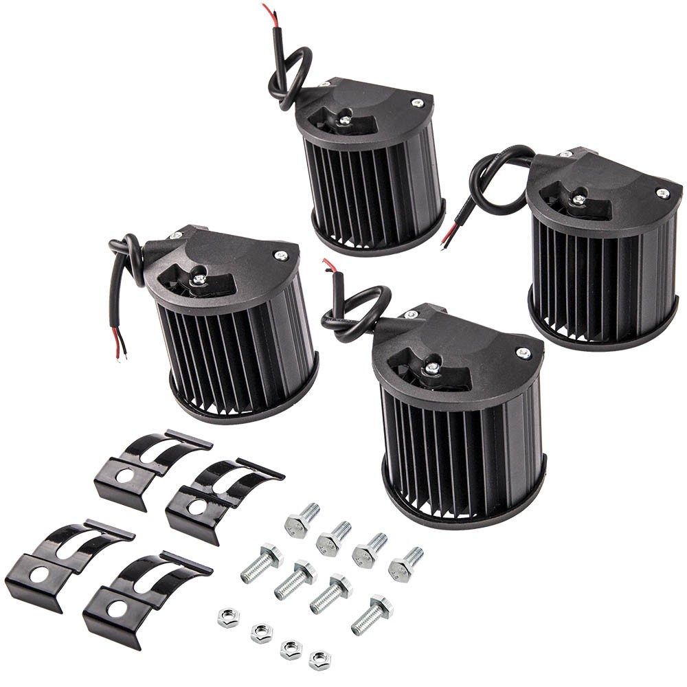 4x 4"Inch 12V 120W LED Work Lights Bar Flood Pods Driving Off-Road Tractor 4WD - Image 3