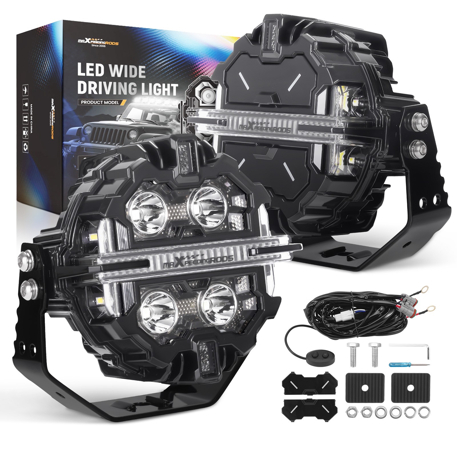 Barras de luz de conducción LED Spot Flood Combo IP68 para 4X4 ATV UTV barco marino 12V-