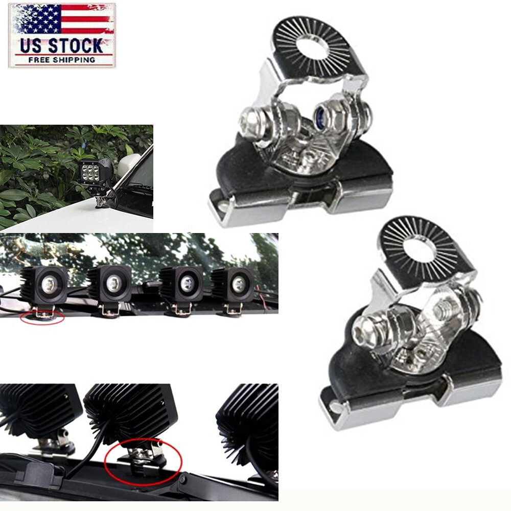 Soporte de abrazadera de montaje de barra de luz LED para capó de pilar 4x4 A universal para automóvil-