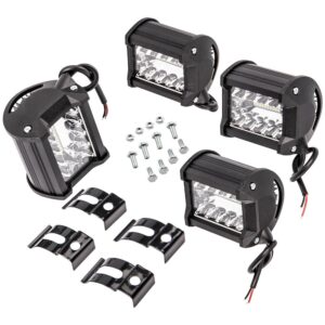 4x 4"Inch 12V 120W LED Work Lights Bar Flood Pods Driving Off-Road Tractor 4WD