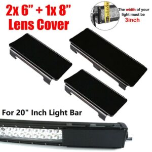 Cubierta protectora de lente negra de 20 pulgadas para barra de luz LED camión todoterreno 4x4 SUV ATH8-