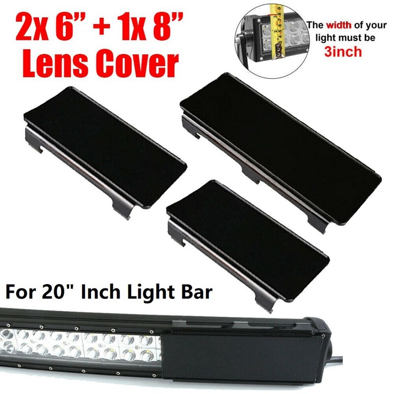 Cubierta protectora de lente negra de 20 pulgadas para barra de luz LED camión todoterreno 4x4 SUV ATH8-