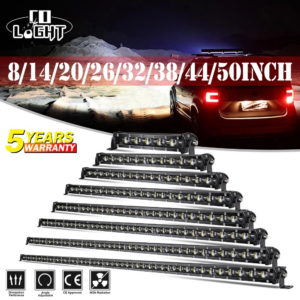 Barra de luces LED de trabajo 6D Slim 14 20 26 32 38 44 50" techo de camión todoterreno 4x4-