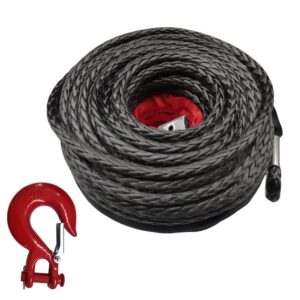 Cuerda de cabrestante 20500 lb 15 m para gancho Dyneema recuperación de remolque sintético 4x4 cable ATV-
