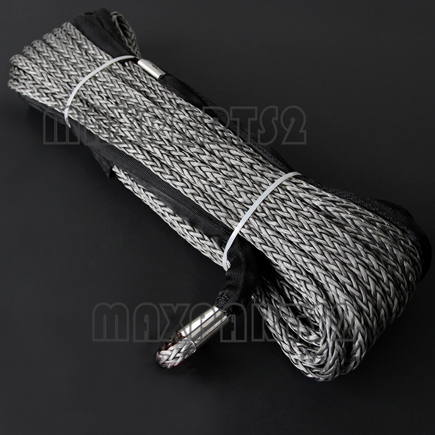 Synthetic Winch Rope 10mm x 30M ( 100' ) recovery Cable 4WD 4X4 replacement