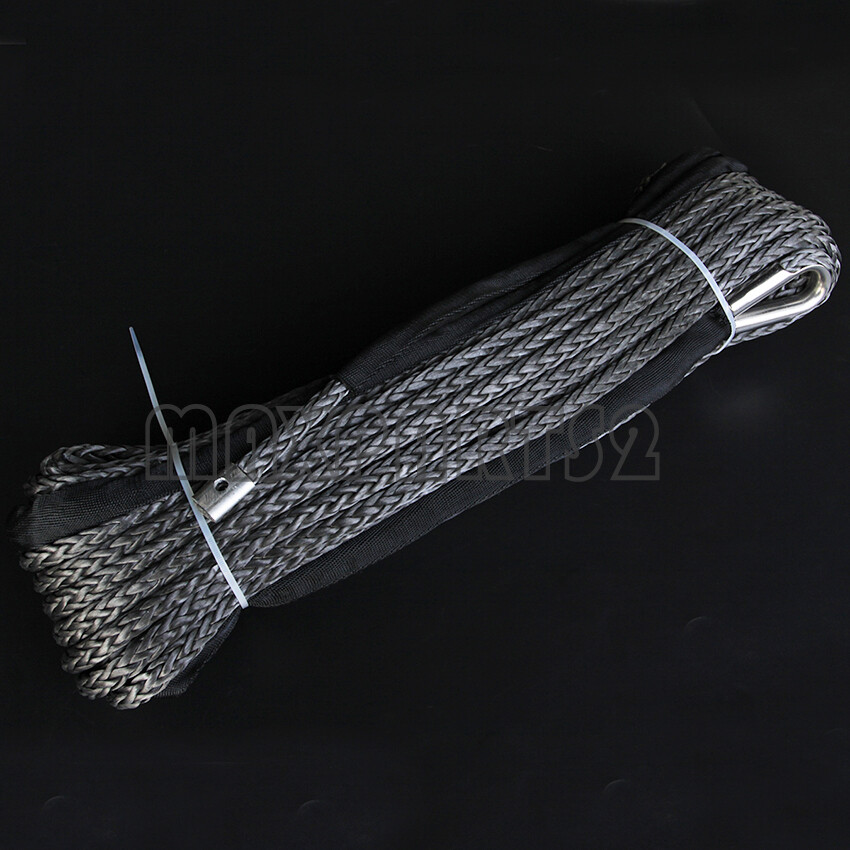 Synthetic Winch Rope 10mm x 30M ( 100' ) recovery Cable 4WD 4X4 replacement - Image 2