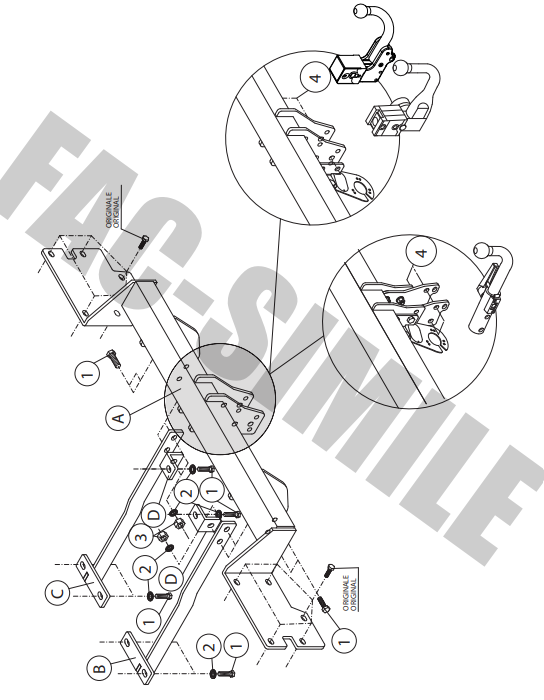 Barra de remolque desmontable horizontal para Land Rover Range Rover Sport 03032/C- - Image 4
