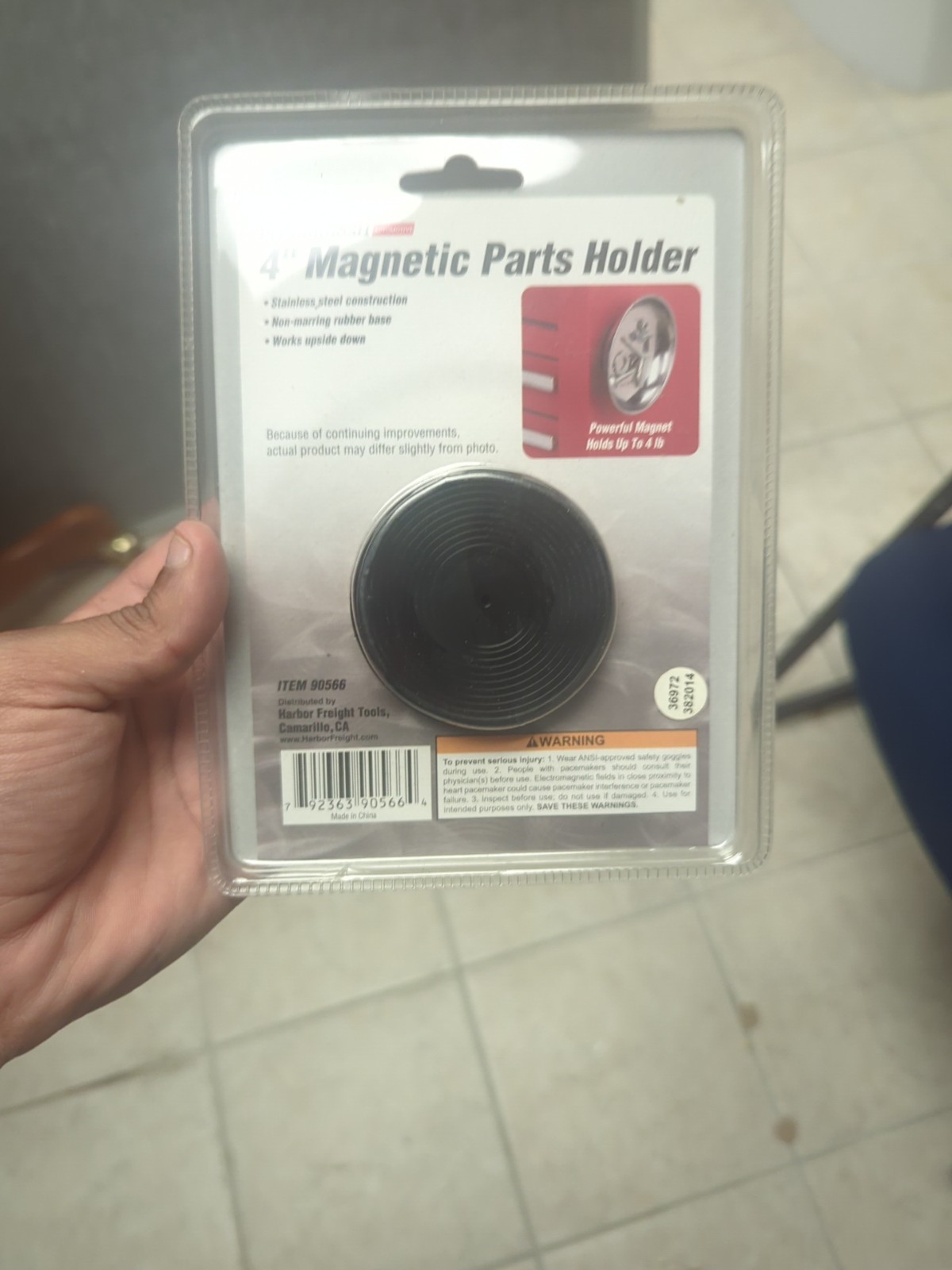 Pittsburgh 4" Round Magnetic Tray Tool Screw Part Holder Stainless Organizer-NEW - Image 3
