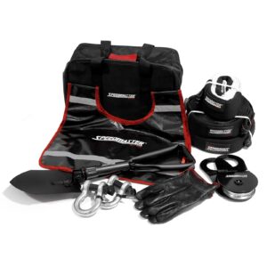 Kit de recuperación de cabrestante 4x4 Plus (bolsa de guantes con correas de grillete para arrebatar) 10 piezas-