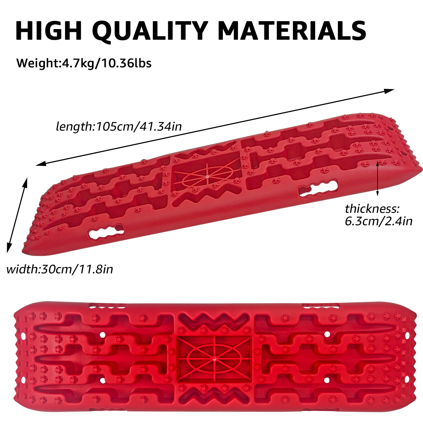 2PCS PP Off-road Traction Boards 4WD Recovery Track Mats for Mud Snow Sand - Image 2
