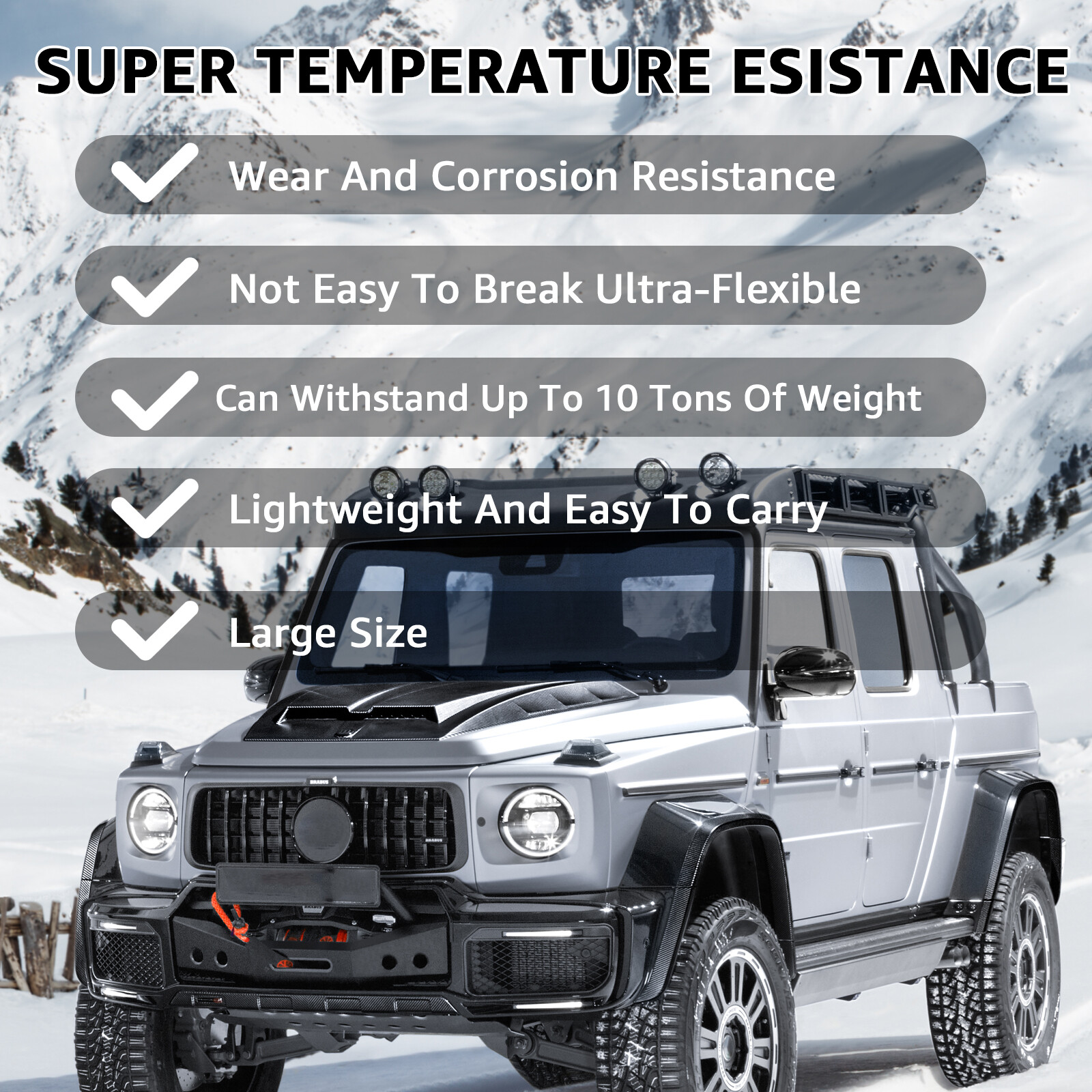 2PCS PP Off-road Traction Boards 4WD Recovery Track Mats for Mud Snow Sand - Image 4
