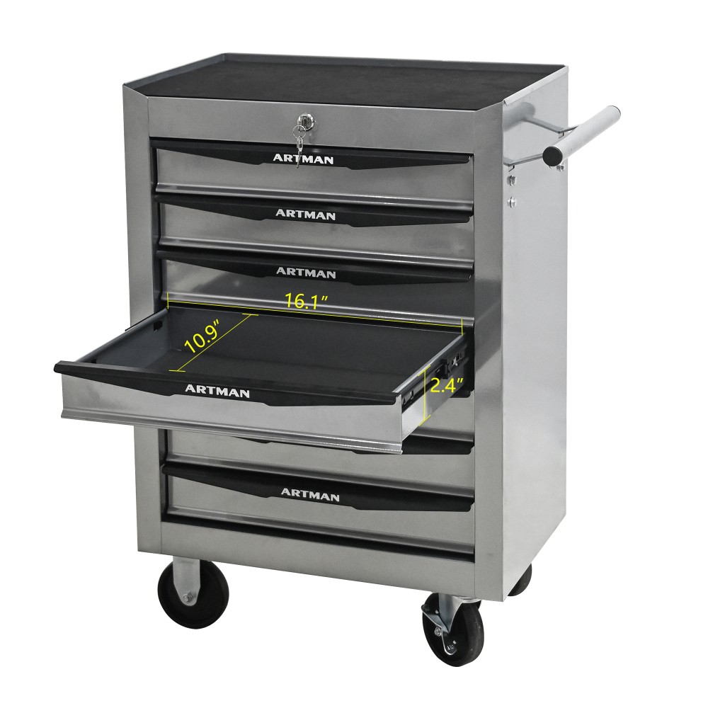 20" 7-Drawer Tool Chest Cabinet with Ball Bearing Drawer Slides,Tool Storage Box - Image 5
