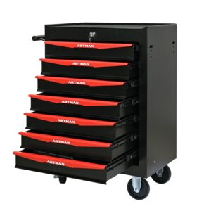 Steel Tool Storage Box Organizer Cabinet Rolling Metal Tool Chest with 7 Drawers