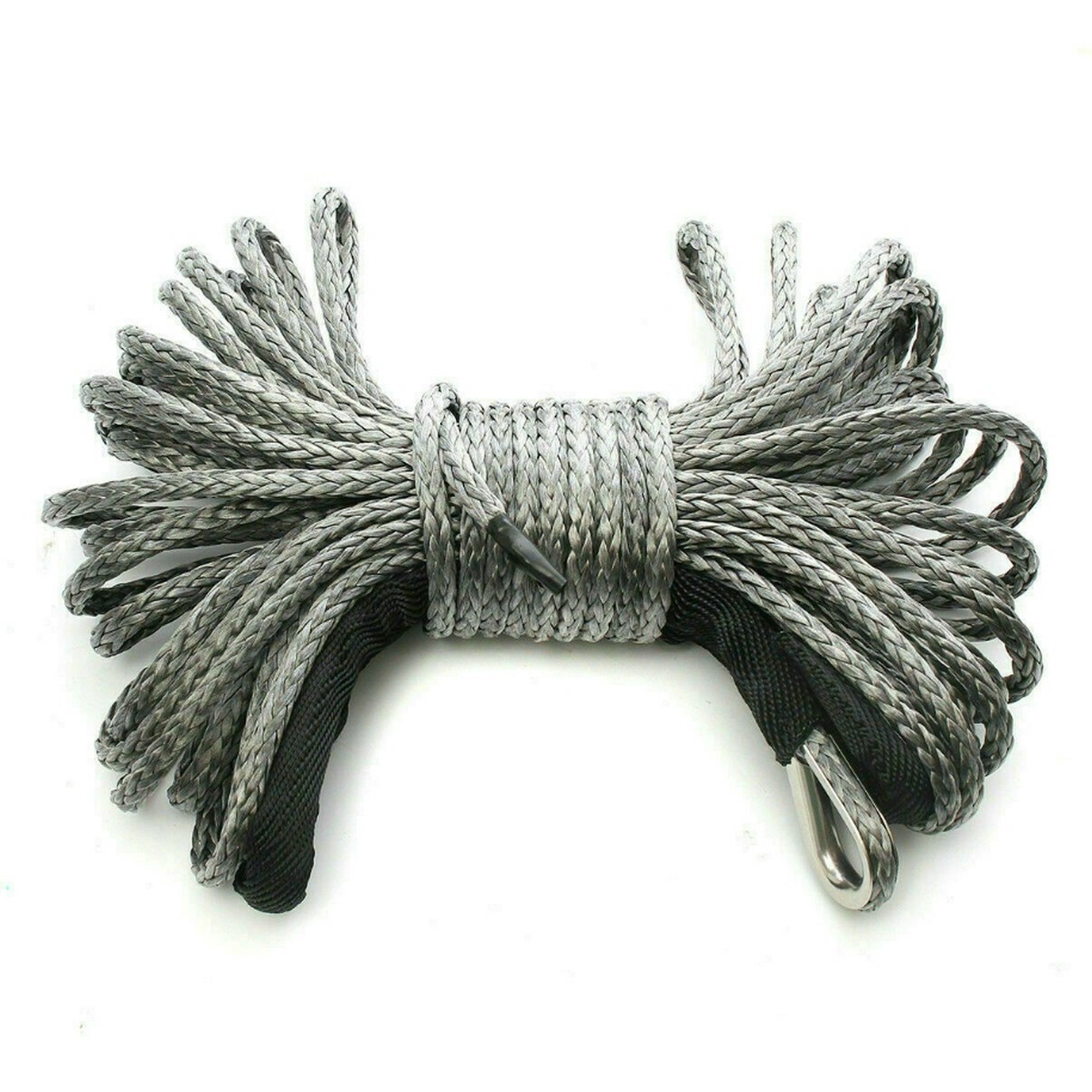 Cable de recuperación de cuerda de cabrestante sintético 1/4"x50' 10000 lb 4x4 UTV ATV con funda- - Image 4