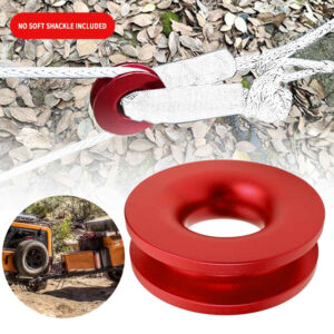 41000lbs 4WD Recovery Ring SNATCH-RING grillete suave cuerda de viento polea aluminio#-