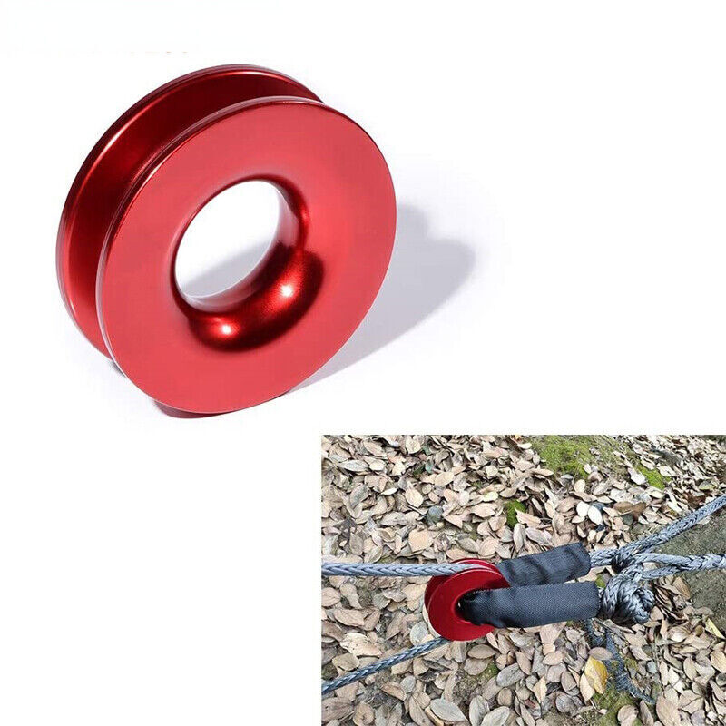 41000lbs 4WD Recovery Ring SNATCH-RING grillete suave cuerda de viento polea aluminio#- - Image 5