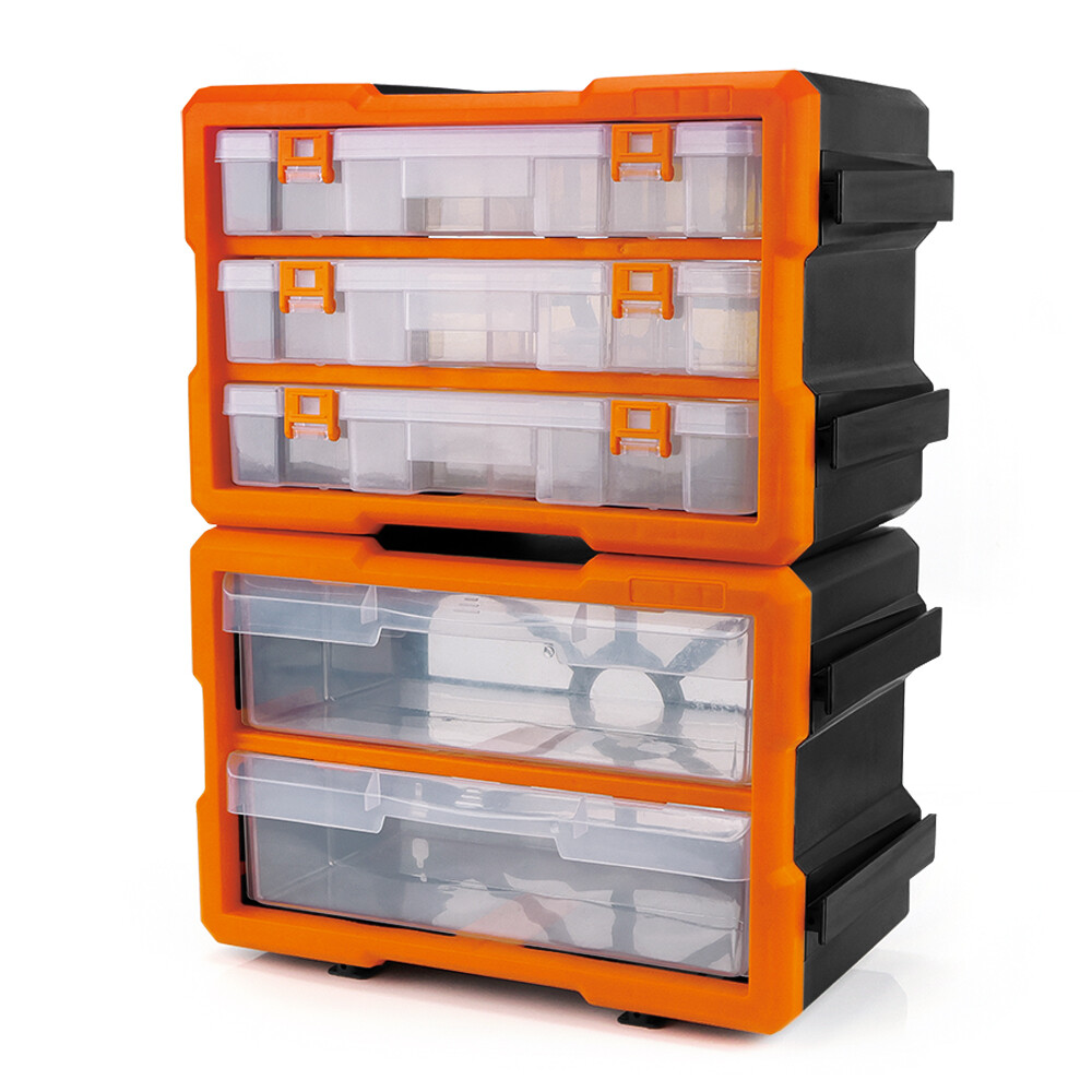 5 Drawers Tool Storage Cabinet Parts Organiser Drawer Bins Workshop Chest Garage