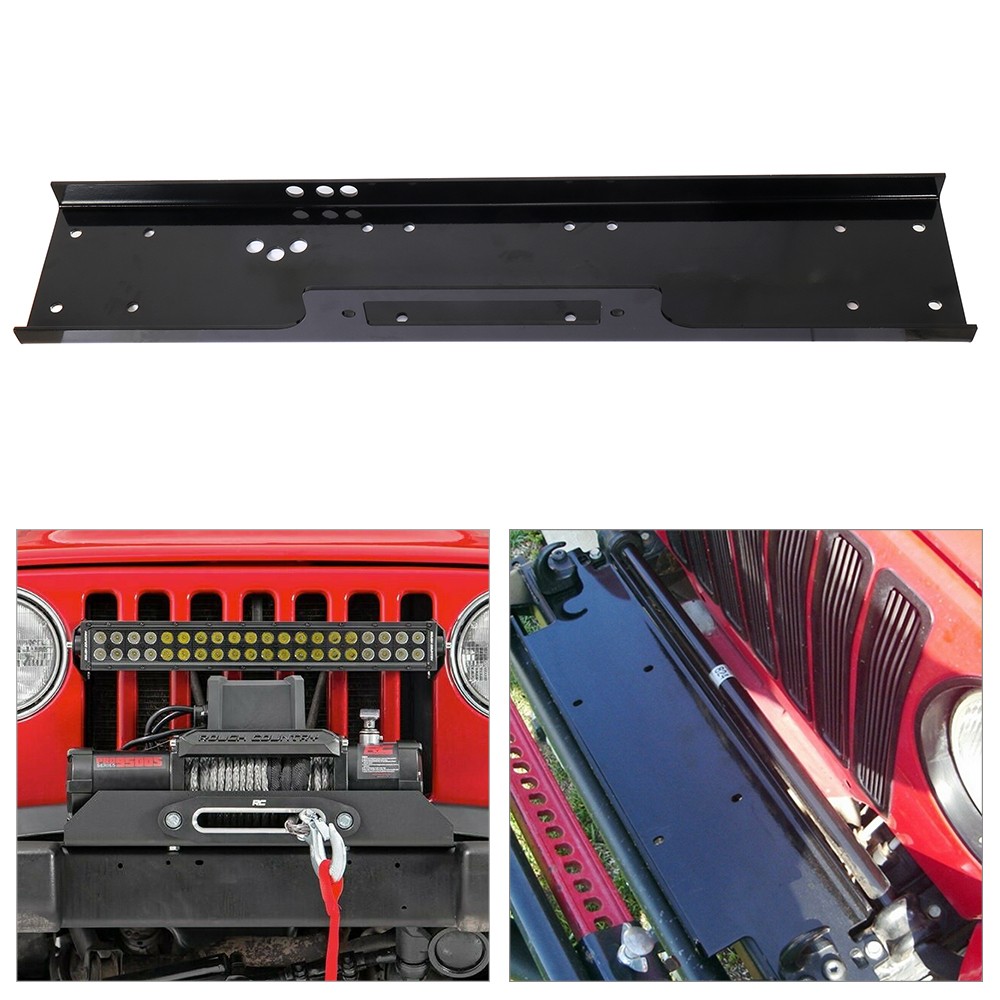 Soporte de montaje de placa de montaje de cabrestante de recuperación para remolque de camión SUV 4x4 universal-