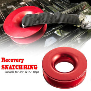 Alu Recovery Ring SNATCH-RING 41000lbs 4WD Softschäkel Windenseil Riemenscheibe