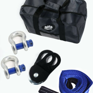 Kit de recuperación de cabrestante de camión SUV 10T 20 ft 4x4 bloque de arrebato + grillete de arco + correa de remolque + bolsa-