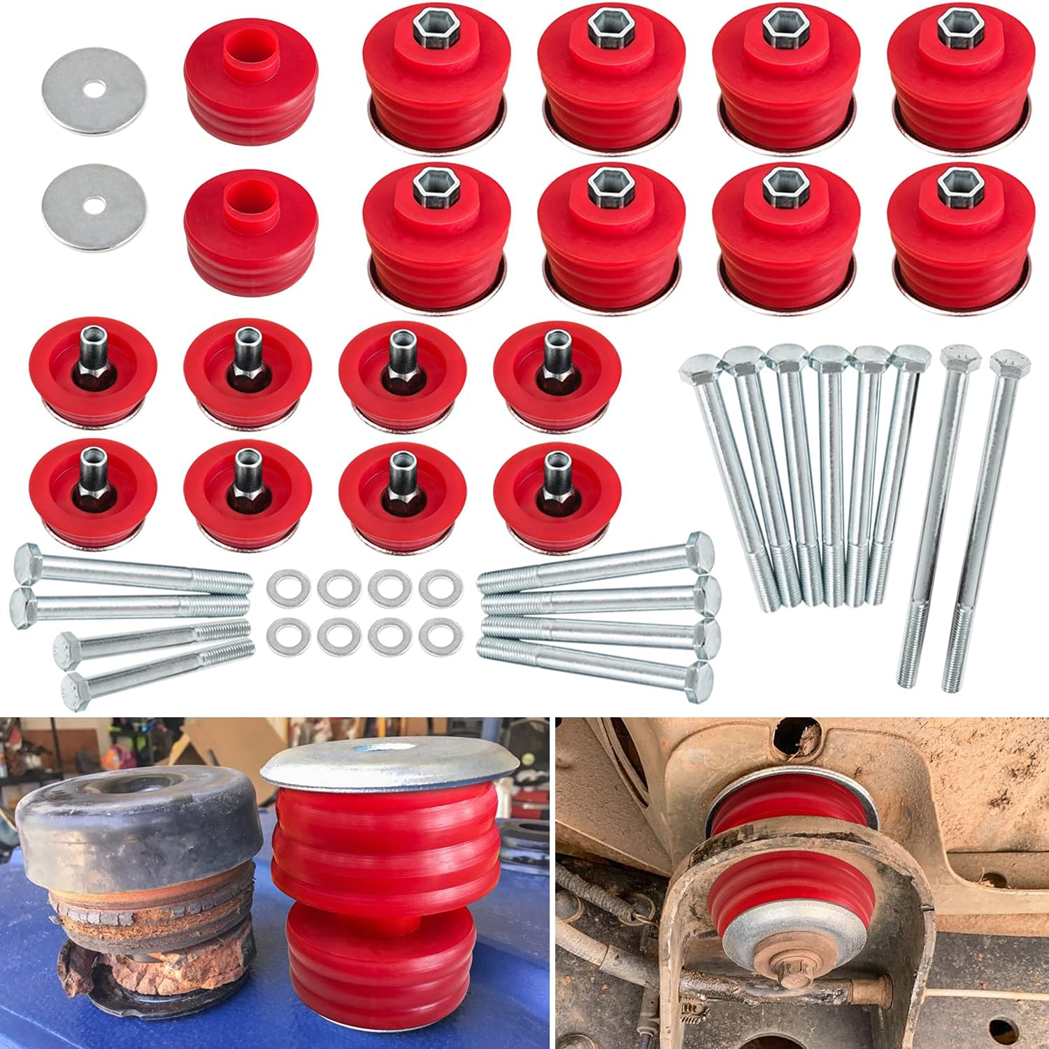 Kit de buje de montaje de carrocería KF04060BK para Ford F250 F350 Super Duty 2008-2016 2x4 4x4-