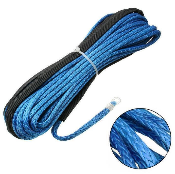 Cable de recuperación de línea de cuerda de cabrestante sintético 3/16"x50' 10000 lb 4x4 ATV UTV con funda- - Image 2