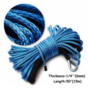 Cable de recuperación de remolque sintético 4x4 AVT para barco/coche Dyneema SK75 6 MM X 15 M-