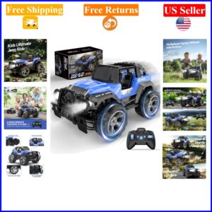 Coche todoterreno RC escala 1:18 DE42 con luces LED, 80 min de juego, estuche de almacenamiento-