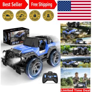 Coche de carreras RC todo terreno azul, juego de 80 minutos, estuche de control y almacenamiento de 2,4 GHz-