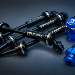 CR - EHD (6mm) Eje de transmisión CVD con adaptador de 17mm para Traxxas 1/10 4x4 - Azul-